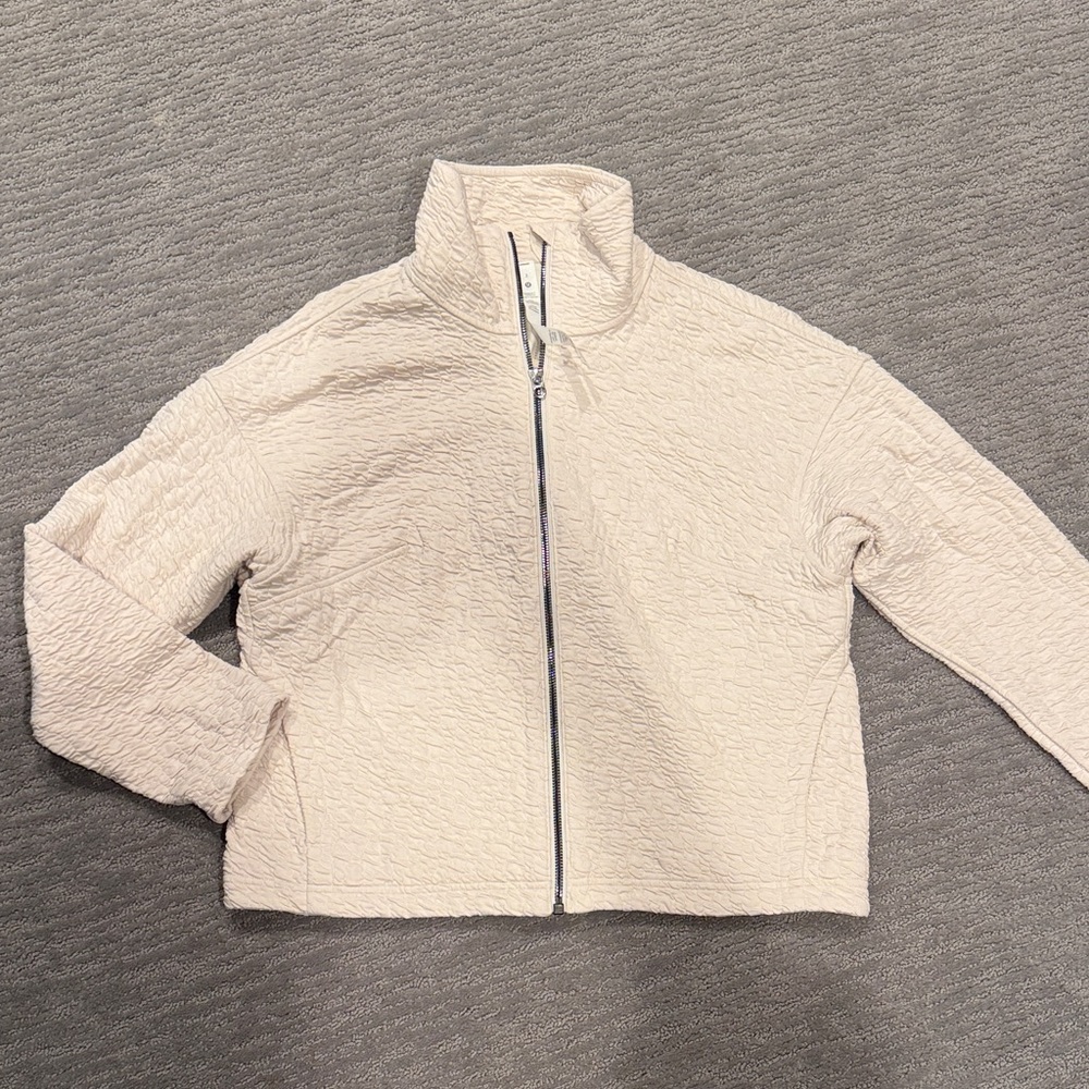 Lululemon Athletica Textured Cream Puffer Jacket